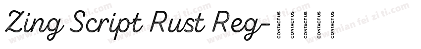 Zing Script Rust Reg字体转换